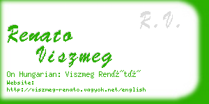 renato viszmeg business card